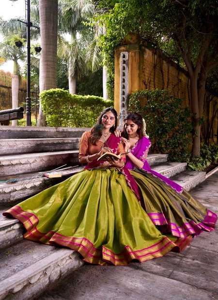 Mahika By Lnb2009 Kanchipuram Zari Weaving Work Lehenga With Blouse Dupatta Wholesale Online